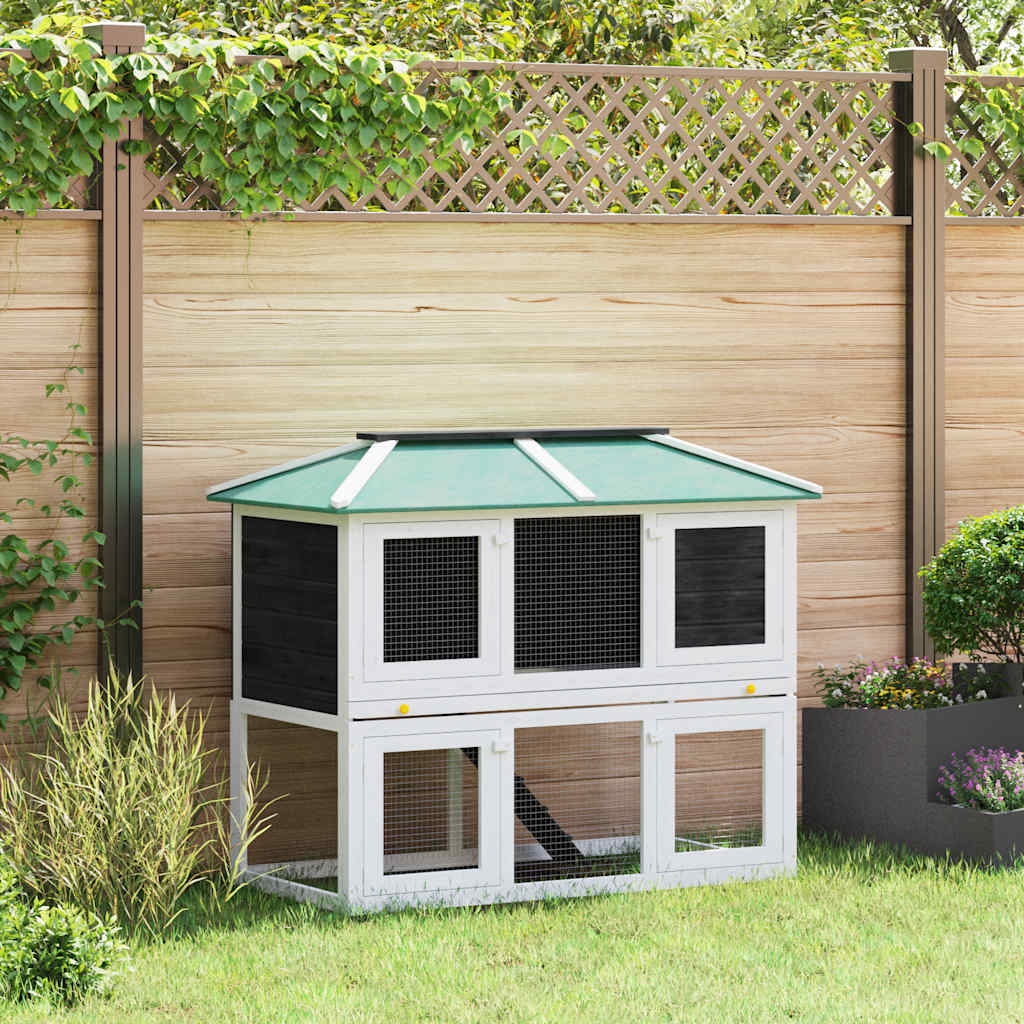 Vidaxl animal cage two stories wood